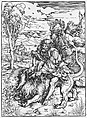 Samson Rending the Lion, Albrecht Dürer (German, Nuremberg 1471–1528 Nuremberg), Woodcut