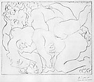 Minotaur Raping a Woman, Pablo Picasso (Spanish, Malaga 1881–1973 Mougins, France), Drypoint