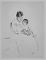 The Stocking, Mary Cassatt (American, Pittsburgh, Pennsylvania 1844–1926 Le Mesnil-Théribus, Oise), Drypoint; fifth state of six
