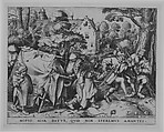 The Dirty Bride or the Marriage of Mopsus and Nisa, Pieter Bruegel the Elder (Netherlandish, Breda (?) ca. 1525–1569 Brussels), Engraving; first state of four