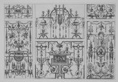 Grotesque Ornament Panel, from "Livre de Grotesques...", Jacques Androuet Du Cerceau  French, Etching
