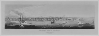 Panoramic View of New York Taken from the North River, Drawn and etched by Robert Havell Jr. (American (born England), Reading 1793–1878 Tarrytown, New York), Hand-colored etching and aquatint