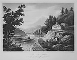 View Near Fishkill (No. 17 of The Hudson River Portfolio), John Hill (American (born England), London 1770–1850 Clarksville, New York), Aquatint printed in color with hand-coloring; first state of two or three (Koke)