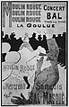 Moulin Rouge: La Goulue, Henri de Toulouse-Lautrec (French, Albi 1864–1901 Saint-André-du-Bois), Lithograph printed in four colors; three sheets of wove paper