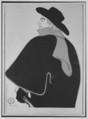Aristide Bruant, dans son cabaret, Henri de Toulouse-Lautrec (French, Albi 1864–1901 Saint-André-du-Bois), Lithograph (before text) printed in four colors; machine wove paper