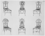 A Useful and Modern Work on Chairs, in Twelve Plates, Containing Forty-Two Designs, Henry Wood (British, active 1835–45), Illustrations: : lithographs, hand-colored