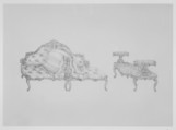 Furniture with Candelabra and Interior Decoration, Richard Hicks Bridgens (British, 1785–1846 Port of Spain, Trinidad), Illustrations: engraving, etching, hand-coloring