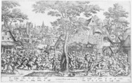 Peasant Fair, Peeter van der Borcht (Netherlandish, Mechelen ca. 1535–1608 Antwerp), Etching and engraving
