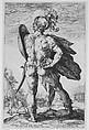 Marcus Valerius, from "The Roman Heroes", Hendrick Goltzius (Netherlandish, Mühlbracht 1558–1617 Haarlem), Engraving
