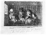 To imagine that there are people who even travel in winter for fun and enjoyment!, from "Winter Sketches", Honoré Daumier (French, Marseilles 1808–1879 Valmondois), Lithograph, pen and ink notations; first state of three (Delteil)