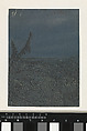 Landscape with a Plateau, a River in the Distance, Hercules Segers (Dutch, ca. 1590–ca. 1638), Line etching printed in black and pale yellow from two plates, on dark blue prepared paper; unique impression of the second state of three