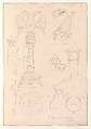 Sketches, Volume three, Augustus Welby Northmore Pugin  British, Pen and ink, brush and wash, over graphite