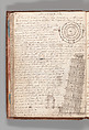 Notebook with Views of the Excavations at Herculaneum and of Other Italian Cities, Jérôme Charles Bellicard (French, Paris 1726–1786 Paris), Notebook of 55 pages on 29 leaves. Last leaf is hinged onto blank leaf. Two leaves are numbered 36 bis and 37 bis (in addition to pages 36, 37). Four leaves are missing between pages 1 and 2; one leaf is missing between pages 7 and 8; two leaves are missing between pages 23 and 24; two leaves are missing between pages 39 and 40; two leaves are missing between pages 51 and 52. Late-eighteenth-century or early-nineteenth-century sprinkled leather binding with marbleized endpapers.