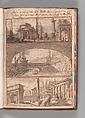 Notebook with Views of the Excavations at Herculaneum and of Other Italian Cities, Jérôme Charles Bellicard (French, Paris 1726–1786 Paris), Notebook of 55 pages on 29 leaves. Last leaf is hinged onto blank leaf. Two leaves are numbered 36 bis and 37 bis (in addition to pages 36, 37). Four leaves are missing between pages 1 and 2; one leaf is missing between pages 7 and 8; two leaves are missing between pages 23 and 24; two leaves are missing between pages 39 and 40; two leaves are missing between pages 51 and 52. Late-eighteenth-century or early-nineteenth-century sprinkled leather binding with marbleized endpapers.