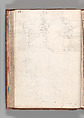 Notebook with Views of the Excavations at Herculaneum and of Other Italian Cities, Jérôme Charles Bellicard (French, Paris 1726–1786 Paris), Notebook of 55 pages on 29 leaves. Last leaf is hinged onto blank leaf. Two leaves are numbered 36 bis and 37 bis (in addition to pages 36, 37). Four leaves are missing between pages 1 and 2; one leaf is missing between pages 7 and 8; two leaves are missing between pages 23 and 24; two leaves are missing between pages 39 and 40; two leaves are missing between pages 51 and 52. Late-eighteenth-century or early-nineteenth-century sprinkled leather binding with marbleized endpapers.