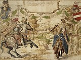 Otto, Count of Nassau and his Wife Adelheid van Vianen, Bernard van Orley (Netherlandish, Brussels ca. 1492–1541/42 Brussels), Pen and brown ink, watercolor over traces of black chalk; verso: tracing in black chalk of the figures on the recto
