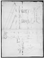 Temple of Hercules, Cori, plan, elevation; portal, details; Doric order, details (recto) St. Peter's, drum, section (verso), Drawn by Anonymous, French, 16th century, Dark brown ink, black chalk, and incised lines