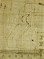St Peter's, entablature profile; reflected ceiling details of the cornice, and profiles of column bases and pedestals (recto)
St. Peter's, section through drum of model and entablature of upper story (verso), Drawn by Anonymous, French, 16th century, Dark brown ink, black chalk, and incised lines