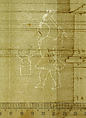 San Lorenzo, Library, Ricetto, entablature, elevation profile (recto) San Lorenzo, Library, Ricetto, column, elevation (verso), Drawn by Anonymous, French, 16th century, Dark brown ink, black chalk, and incised lines