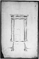 San Lorenzo, Library, Ricetto, portal from cloister, elevation; plan (recto) San Lorenzo, Library, Ricetto, portal from cloister, section; details (verso), Drawn by Anonymous, French, 16th century, Dark brown ink, black chalk, and incised lines