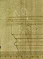 San Lorenzo, Library, Ricetto, upper window, elevation; niche,elevation, plan, and section (recto) San Lorenzo, Library, Ricetto, niche, details; upper window, details, elevation (verso), Drawn by Anonymous, French, 16th century, Dark brown ink, black chalk, and incised lines