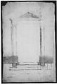 Sant'Apollonia, portal, elevation (recto) Sant'Apollonia, portal, plan (verso), Drawn by Anonymous, French, 16th century, Dark brown ink, black chalk, and incised lines