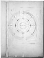 St. Peter's, drum, plan, at two levels (recto) compass (verso), Drawn by Anonymous, French, 16th century, Dark brown ink, black chalk, and incised lines