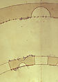 Cortile del Belvedere, Upper Courtyard, stair, plan (recto) blank (verso), Drawn by Anonymous, French, 16th century, Dark brown ink, black chalk, and incised lines