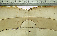 Cortile del Belvedere, Upper Courtyard, stair, plan (recto) blank (verso), Drawn by Anonymous, French, 16th century, Dark brown ink, black chalk, and incised lines