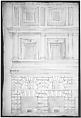 Palazzo Alberini-Cicciaporci, half elevation (recto) blank (verso), Drawn by Anonymous, French, 16th century, Dark brown ink, black chalk, and incised lines