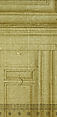 Unidentified, portal, elevation; portal, cornice, profile; fireplace, elevation (recto) blank (verso), Drawn by Anonymous, French, 16th century, Dark brown ink, black chalk, and incised lines