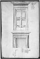 Unidentified, portal, elevation; portal, cornice, profile; fireplace, elevation (recto) blank (verso), Drawn by Anonymous, French, 16th century, Dark brown ink, black chalk, and incised lines