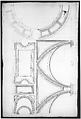 Unidentified, ceiling plan (recto) Palazzo Farnese, ceiling plan (verso), Drawn by Anonymous, French, 16th century, Dark brown ink, black chalk, and incised lines