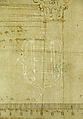 Pantheon, partial plan; details (recto) Pantheon, rectangular niche, perspective; vault, detail (verso), Drawn by Anonymous, French, 16th century, Dark brown ink, black chalk, and incised lines