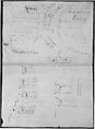 Pantheon, perspective elevation, partial plans, Corinthian pilaster capital and alcove details (recto) Pantheon, perspective sections, alcove elevations, partial plans (verso), Drawn by Anonymous, French, 16th century, Dark brown ink, black chalk, and incised lines