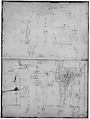Pantheon, section (recto) Pantheon, capital, elevation; capital, details, Drawn by Anonymous, French, 16th century, Dark brown ink, black chalk, and incised lines