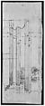 Unidentified building, elevation and section elevation (recto) Corinthian column base, elevation (verso), Drawn by Anonymous, French, 16th century, Dark brown ink, black chalk, and incised lines