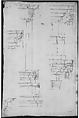Arch of Constantine, elev, partial plan (recto) Arch of Constantine, profiles of base, shaft and entablature (verso), Drawn by Anonymous, French, 16th century, Dark brown ink, black chalk, and incised lines