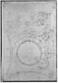 Unknown, Corinthian capital, elevation (recto) Unknown, Corinthian capital, plan diagram and detail (verso), Drawn by Anonymous, French, 16th century, Dark brown ink, black chalk, and incised lines