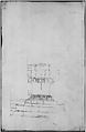 Unidentified, Ionic capitals, two front and side elevations (recto) Doric impost, elevation of entablature (verso), Drawn by Anonymous, French, 16th century, Dark brown ink, black chalk, and incised lines