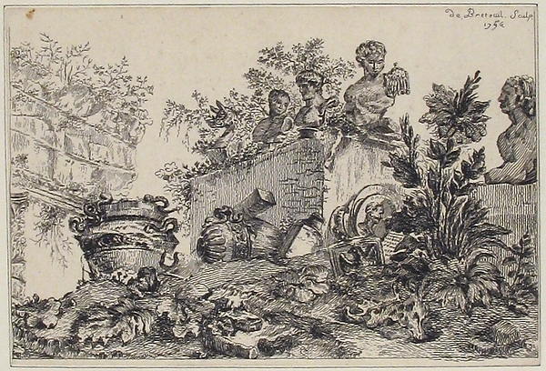 Landscape with Ruins of Statues and Vases