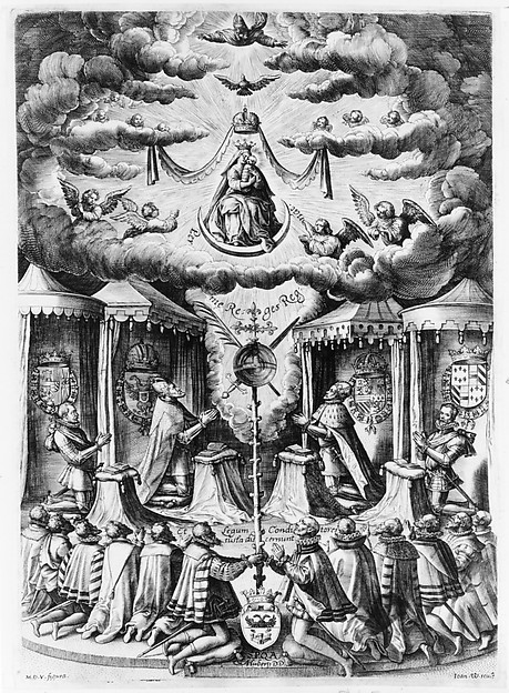 The Defenders of the Catholic Faith in the Netherlands adoring the Virgin by Maerten de Vos