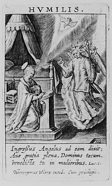 The Annunciation (Humilis) by Hieronymus (Jerome) Wierix