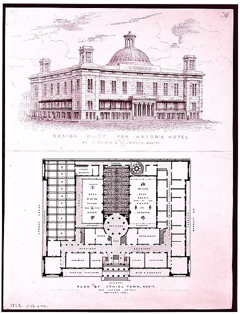 Design for Astor's Hotel, New York