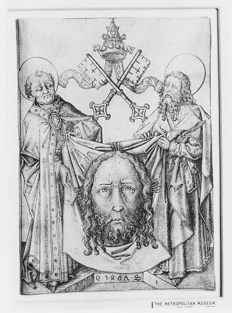 The Sudarium with St. Peter and St. Paul by Master ES