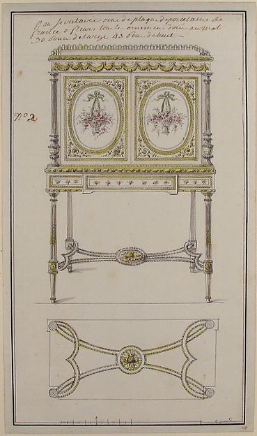 Design for an Upright Drop-Front Secretary