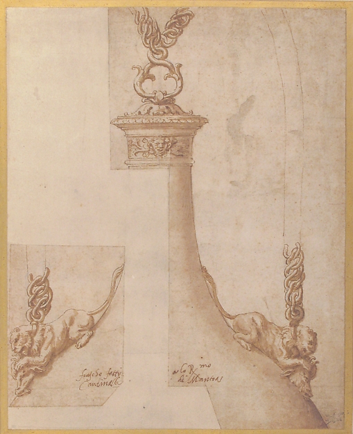 Design for a Flask with Chain Handles