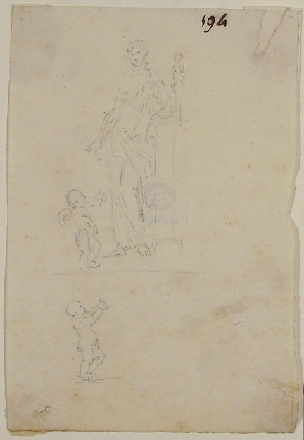 Standing Female Figure with Cupid; Figure of Cupid by Anonymous, French, 18th century, The Metropolitan Museum of Art