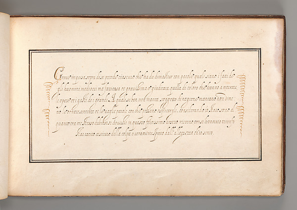 Calligraphic Exercise in Italian