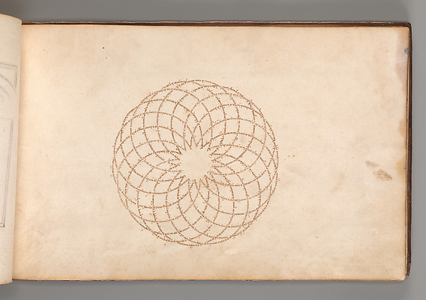 Micrographic Design in the Shape of Circle build up from Intersecting Circles